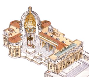 Sint-Pietersbasiliek. Vaticaanstad, Rome. Italië